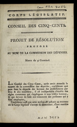 ... Projet de re solution