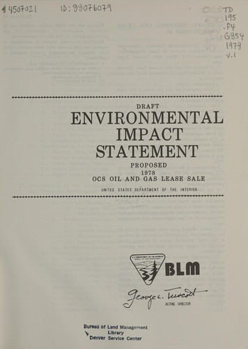 Proposed 1978 Outer Continental Shelf oil and gas lease sale, offshore eastern Gulf of Mexico, OCS sale no. 65
