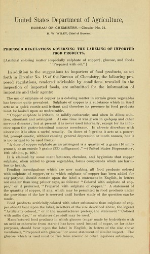 Proposed regulations covering the labeling of imported food products