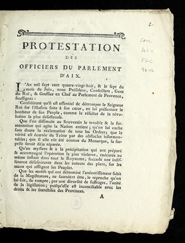 Protestation
