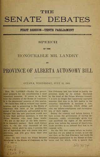 Province of Alberta autonomy bill