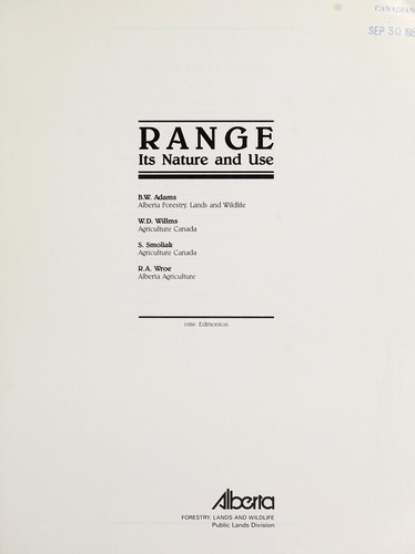 Range, its nature and use