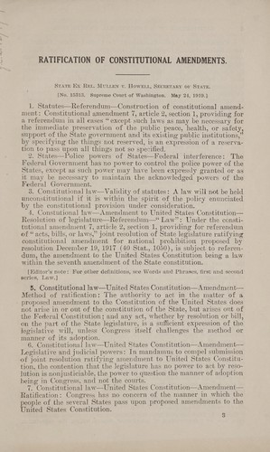 Ratification of constitutional amendments
