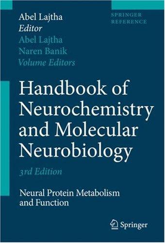 Handbook of neurochemistry and molecular neurobiology