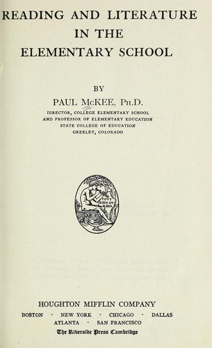 Reading and literature in the elementary school