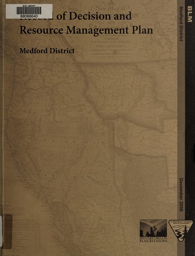 Record of decision and resource management plan, Medford District