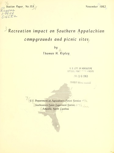 Recreation impact on Southern Appalachian campgrounds and picnic sites
