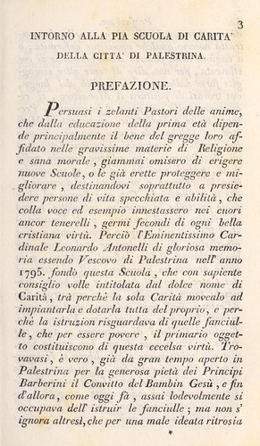 Regole della pia scuola de carita' per le fanciulle di Palestrina