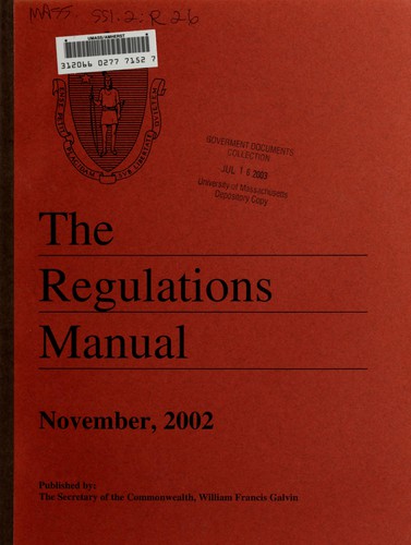 The regulations manual
