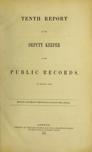 Report, 1840-1908