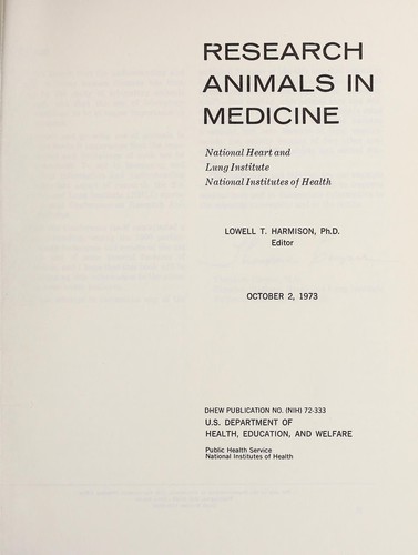 Research animals in medicine