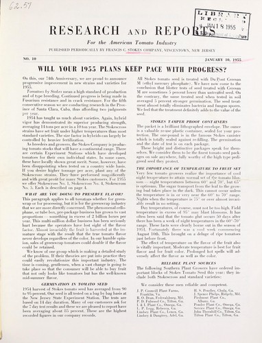 Research and reports for the American tomato industry