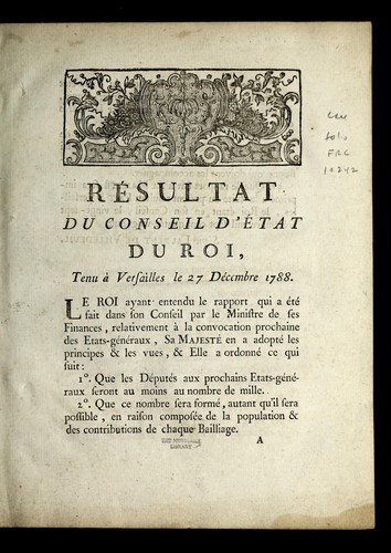 Re sultat du Conseil d'e tat du roi
