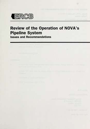 Review of the operation of NOVA's pipeline system