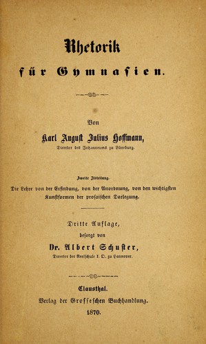 Rhetorik für höhere Schulen