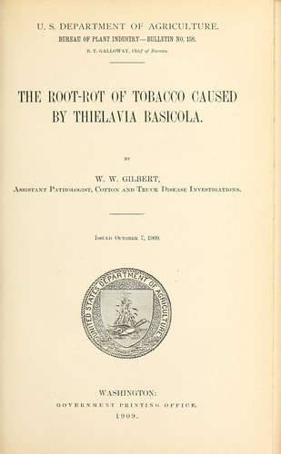 The root-rot of tobacco caused by Thielavia basicola