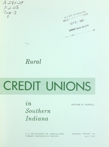 Rural credit unions in Southern Indiana