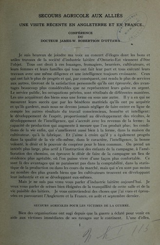Secours agricole aux alliés
