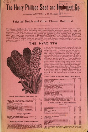 Selected Dutch and other flower bulb list