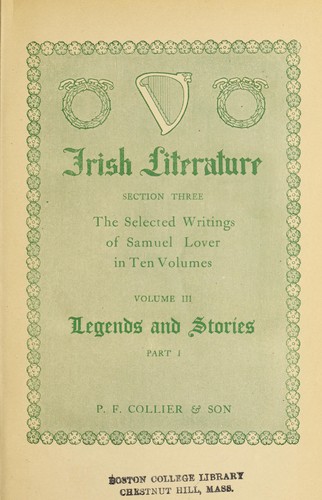 The selected writings of Samuel Lover
