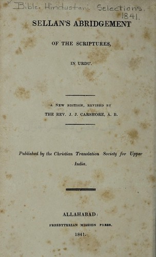 Sellan's abridgement of the scriptures, in Urdu