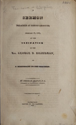 A sermon preached at North Yarmouth, February 16, 1825