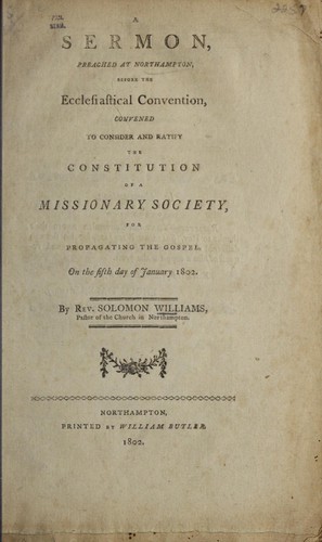 A sermon preached at Northampton before the ecclesiastical convention
