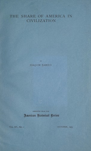 The share of America in civilization
