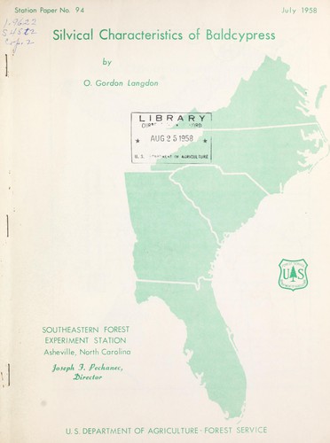 Silvical characteristics of baldcypress (Taxodium distichum (L.) Rich var. distichum)
