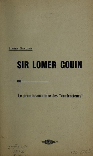 Sir Lomer Gouin ou