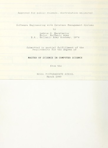 Software engineering with database management systems