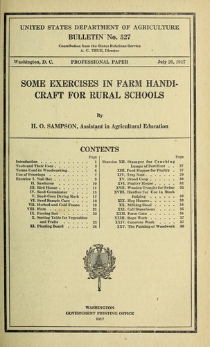 Some exercises in farm handicraft for rural elementary schools