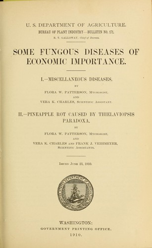 Some fungous diseases of economic importance