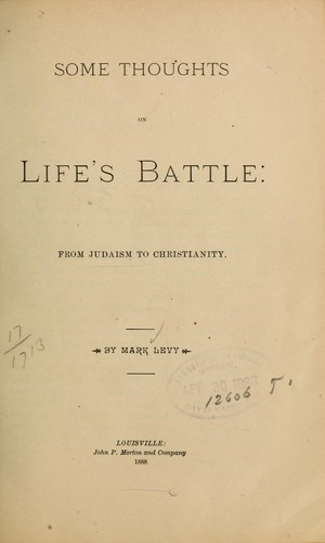 Some thoughts on life's battle