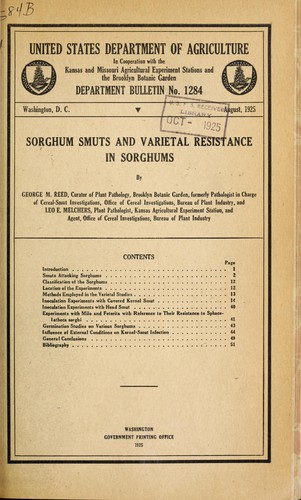 Sorghum smuts and varietal resistance in sorghums