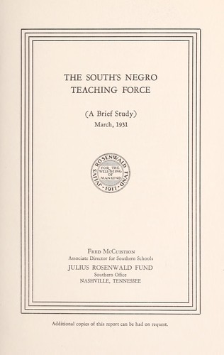 The South's Negro teaching force
