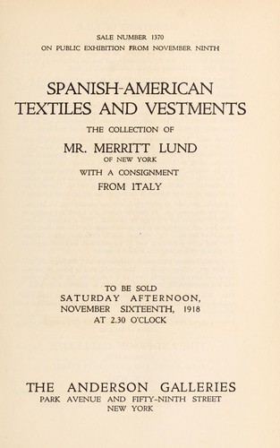 Spanish-American textiles and vestments