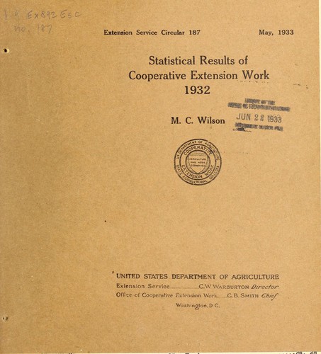 Statistical results of cooperative extension work, 1932