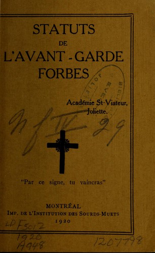 Status.  Academie St.-Viateur, Joliette