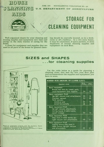 Storage for cleaning equipment