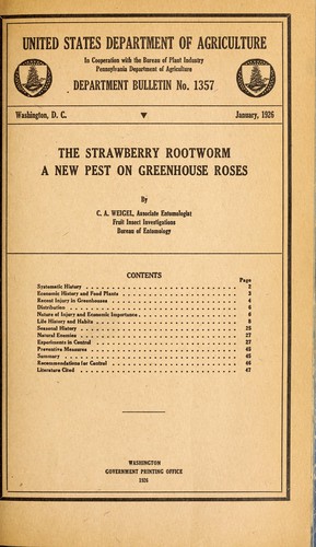 The strawberry rootworm, a new pest on greenhouse roses