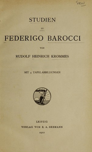 Studien zu Federigo Barocci