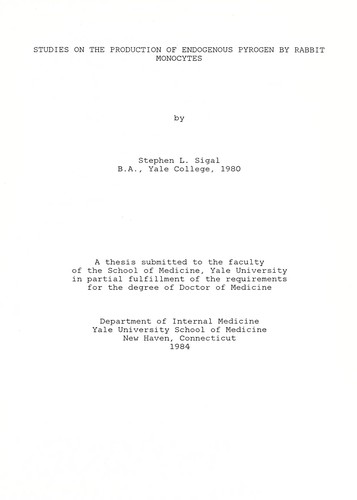 Studies on the production of endogenous pyrogen by rabbit monocytes