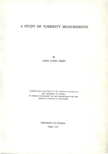 A study of turbidity measurements