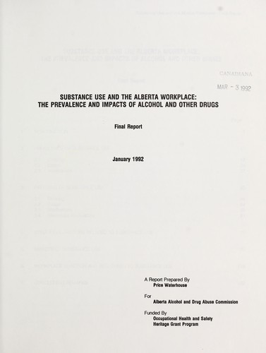 Substance use and the Alberta workplace