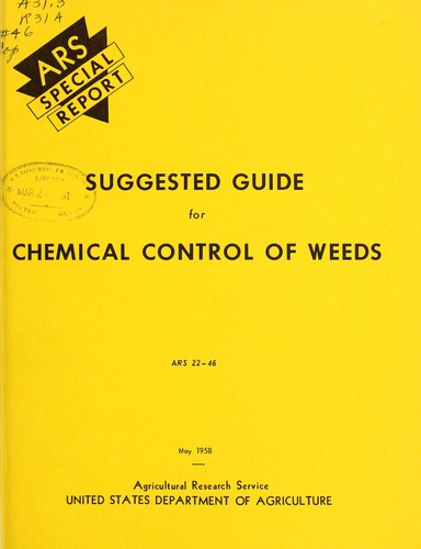 Suggested guide for chemical control of weeds