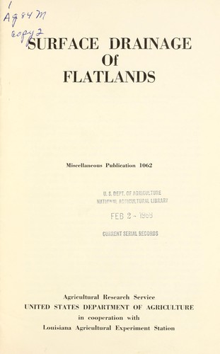 Surface drainage of flatlands