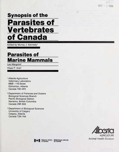 Synopsis of the parasites of vertebrates of Canada