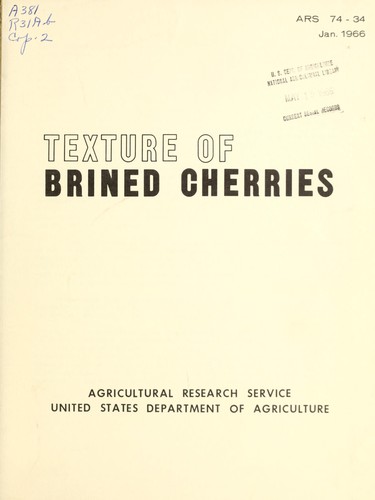 Texture of brined cherries