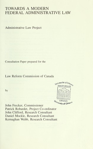 Towards a modern federal administrative law